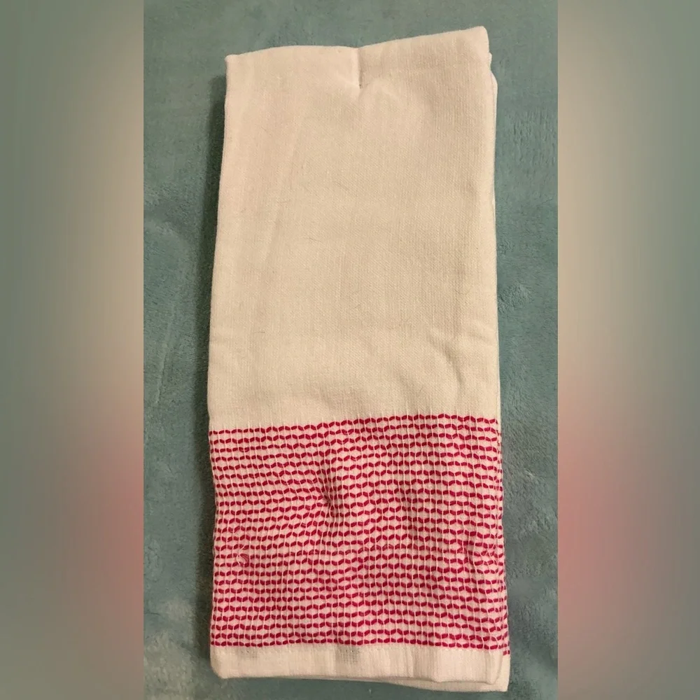 Kate Spade Set Of Two Cotton Kitchen Towels Eat Cake For Breakfast 17 x 28 NEW